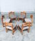 Brutalist Square Model Pine Dining Chairs, 1970s, Set of 6 15