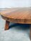 Brutalist Massive Oak Round Coffee Table, Belgium, 1960s, Image 4