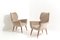 Beige Velvet & Wood Armchairs, 1950s, Set of 2 1