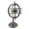 Silver Lacquered Metal Rotating World Globe, Set of 2, Image 4