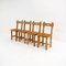 Solid Oak Brutalist Chairs, Set of 4 5
