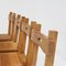 Solid Oak Brutalist Chairs, Set of 4 7