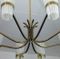 Mid-Century Brass Eight-Armed Chandelier, 1950s, Image 2