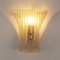 Ribbed and Amber Gold Murano Glass Wall Lamps, 1960s, Set of 2, Image 3