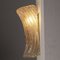 Ribbed and Amber Gold Murano Glass Wall Lamps, 1960s, Set of 2 4