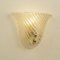 Ribbed and Grit Pure Transparent Wall-Mounted Glass Lamps, 1960s, Set of 2, Image 6