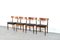 Teak & Aniline Leather Dining Chairs by Ib Kofod Larsen for G-Plan, 1960s, Set of 4 1