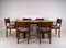 Art Deco Esszimmerstühle & Großer Esstisch Modell 569 im Stil von Hans Hartl, 7er Set 11