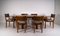 Art Deco Esszimmerstühle & Großer Esstisch Modell 569 im Stil von Hans Hartl, 7er Set 8