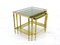 Glass & Metal Nesting Tables, 1970, Set of 3 6