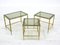 Glass & Metal Nesting Tables, 1970, Set of 3 5