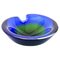 Italian Cobalt Blue Mouth Blown Art Glass Murano Bowl, 1960s 1