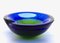 Italian Cobalt Blue Mouth Blown Art Glass Murano Bowl, 1960s 5