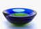 Italian Cobalt Blue Mouth Blown Art Glass Murano Bowl, 1960s, Image 5
