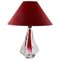Clear Sommerso Crystal Casing Table Lamp from Val Saint Lambert 1