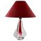 Lampe de Bureau en Cristal de Sommerso Transparent de Val Saint Lambert 1