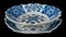 Blue and White Fruit Dish on Stand from Delft, Set of 2 3