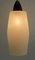 Lámpara colgante Mid-Century de teca con pantalla óptica esmerilada, Imagen 4