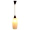 Mid-Century Teak With Frosted Optical Shade Pendant Light 9