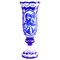 Sehr Große Böhmische Cobalt Overlay Kristallvase, 20. Jh 1