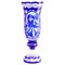 Very Large 20th Century Bohemian Cobalt Overlay Cut-Crystal Vase, Image 1