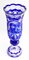 Very Large 20th Century Bohemian Cobalt Overlay Cut-Crystal Vase 3