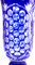 Very Large 20th Century Bohemian Cobalt Overlay Cut-Crystal Vase, Image 6