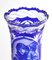 Very Large 20th Century Bohemian Cobalt Overlay Cut-Crystal Vase 5