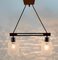 Vintage Teak, Chrome & Glass Bar Chandelier, Image 12