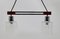 Vintage Teak, Chrome & Glass Bar Chandelier, Image 11