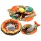 Platos de pescado y ostras con esmaltado de goteo de Vallauris. Juego de 3, Immagine 1