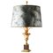 Hollywood Regency Brass Sculptural Palm Tree Table Lamp, Image 1