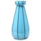 Hand Painted Blue Opaline Glass Vase, France 1