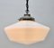 Dutch Pendant Lamp with Opaline Shade, 1930s 3