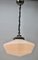 Dutch Pendant Lamp with Opaline Shade, 1930s 4