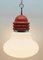 Lámpara de techo colgante vintage de vidrio opaco en forma de bombilla grande, años 60, Imagen 7