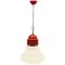 Vintage Opaque Glass Pendant Ceiling Light in the Shape of a Big Bulb, 1960s 1