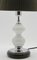 Dutch Opaline Table Lamp with Ball-Stem and Chrome Details and White Black Base, Image 5