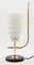 Scandinavian Design Table Lamp with Milk-White Glass Shade and Brass Mounts 4