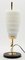 Scandinavian Design Table Lamp with Milk-White Glass Shade and Brass Mounts 1