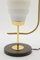 Scandinavian Design Table Lamp with Milk-White Glass Shade and Brass Mounts 5