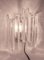 Lampadario Mid-Century in vetro smerigliato con due lampade da parete di Kalmar, anni '60, set di 3, Immagine 8