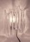 Mid-Century Ice Glass Chandelier and 2 Wall Mount Lamps from Kalmar, 1960s, Set of 3 8