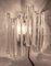 Lampadario Mid-Century in vetro smerigliato con due lampade da parete di Kalmar, anni '60, set di 3, Immagine 9