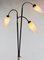 German Brass and Black Metal Floor Lamp with Flex Mounted Shades, 1960s, Image 3