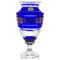 Gold Decorated Crystal Jupiter Vase Cut to Clear from Val St Lambert 1
