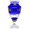 Vaso Jupiter in cristallo decorato color oro di Val St Lambert, Immagine 1