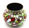 Red, White, Green Splatter Colors, Pique Fleurs Vase with Grille, Image 4