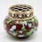 Red, White, Green Splatter Colors, Pique Fleurs Vase with Grille, Image 5