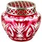 Crystal Cut-to-Clear Pique Fleurs Vase mit Gitter von Val Saint Lambert 1